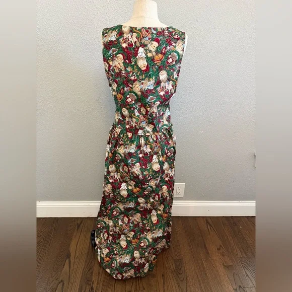 Vintage Pam's Closet Christmas Old World Santa Holiday Dress - Picture 5 of 8